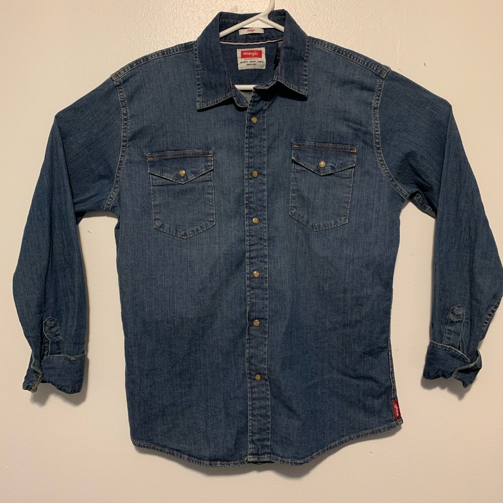 Men's Wrangler Indigo Denim Trucker Jean Jacket